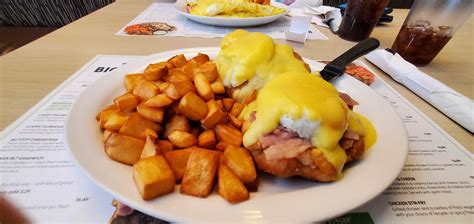 Cory Babstock on Twitter: "Stopped at Irrving Big Stop for brunch. Eggs Benidect on a touton ...