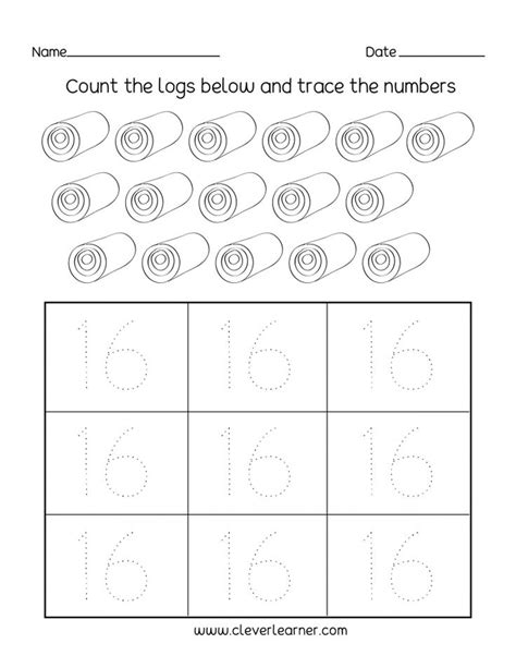 8+ Number 16 Preschool Worksheet | Preschool worksheets, Kindergarten worksheets printable ...