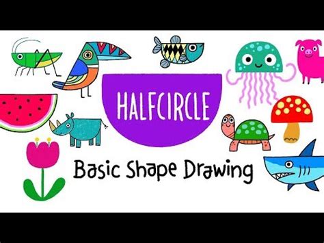 Drawing with Shapes for Kids | How to Draw with Half Circle | Simple Shape Drawing | OKIDOKIDS ...