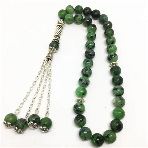 100% Original Natural Stone Muslim Prayer Beads Islamic Tasbih Allah Prayer Rosary Tesbih Islam ...