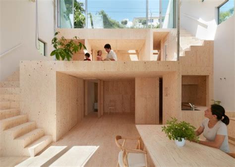 Skylights and clerestory windows bathe the Japanese Re-slope House in ...