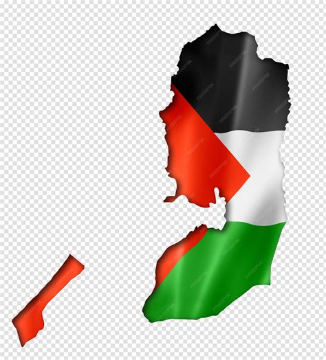 Premium PSD | Palestinian flag map