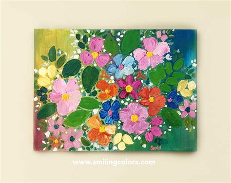 3 Easy Flower Paintings with Step by step tutorials! - Smiling Colors