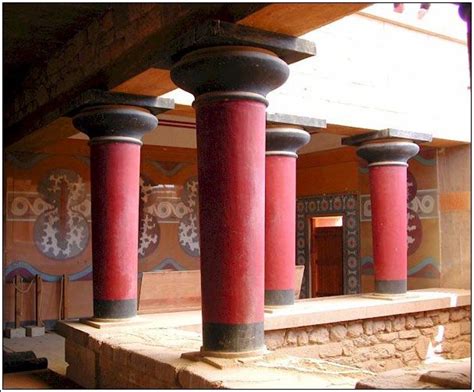 Knossos Columns...... The palace of Knossos was undoubtedly the ...