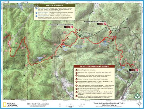 Missouri Hiking Trails Map - TravelsFinders.Com