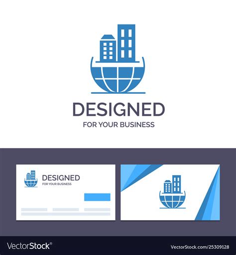 Creative business card and logo template global Vector Image