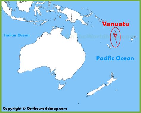 Vanuatu location on the Oceania map - Ontheworldmap.com