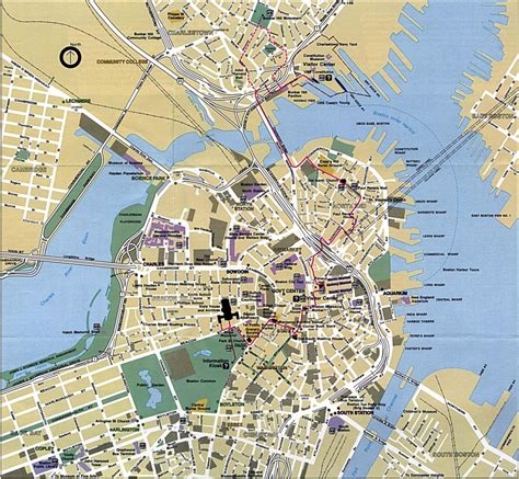 File:boston Printable Tourist Attractions Map - Wikimedia Commons in Boston City Map Printable ...