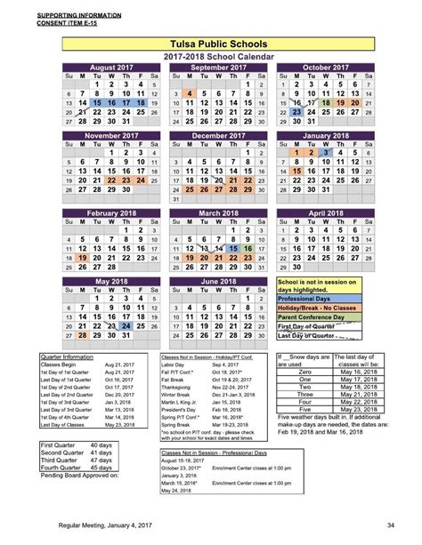 Document: Proposed 2017-18 calendar for Tulsa Public Schools | | tulsaworld.com