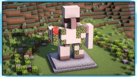 Minecraft | How to Build a Iron Golem Statue | Tutorial - YouTube