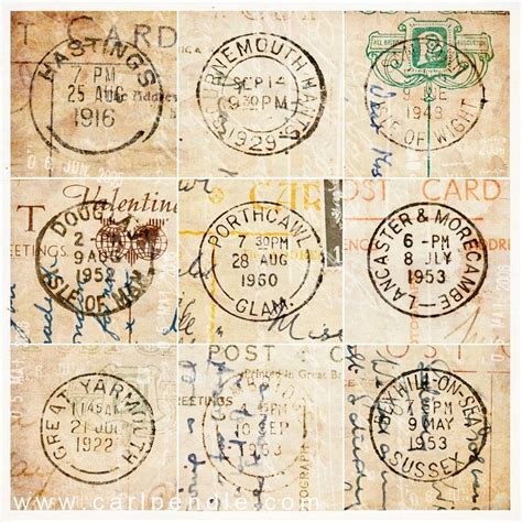 Old British postage date stamps. One from 1916! | Free Printables | Pinterest | British