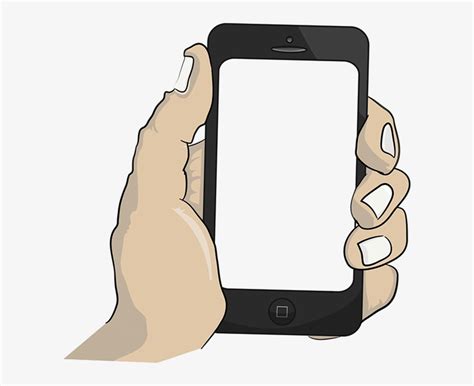 Hand Holding Phone Clipart ~ Phone Hand Holding Cell Vector Clipart ...