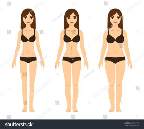 Female Body Types Skinny Underweight Fit Stock Vector (Royalty Free) 417914173 | Shutterstock