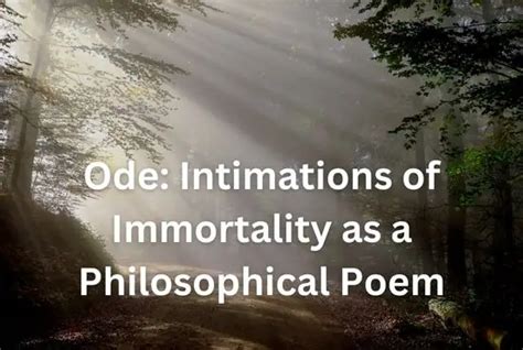 Ode: Intimations of Immortality as a Philosophical Poem - All About English Literature