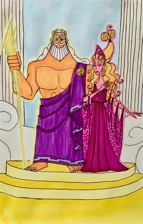 Olympian Portrait Series: Zeus and Hera by EmilyDfan on DeviantArt