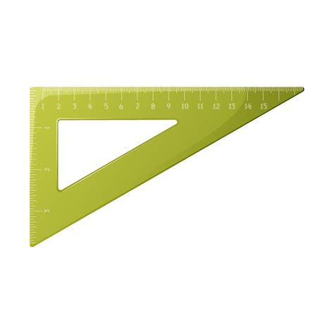 Ruler triangle, vector illustration. Tool for drawing, engineers, geometry lessons, mathematics ...