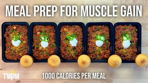 1000 Calorie Chili Meal Prep for Muscle Gain - YouTube