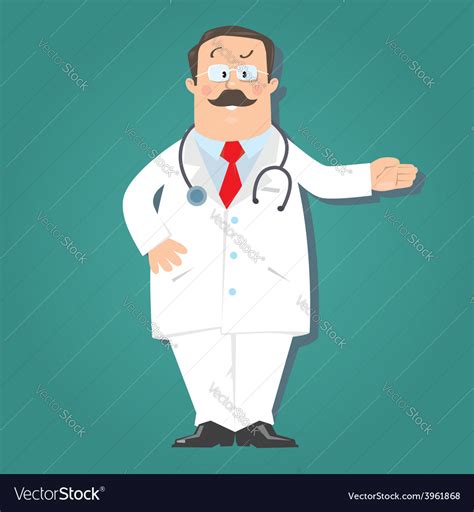 Funny doctor Royalty Free Vector Image - VectorStock