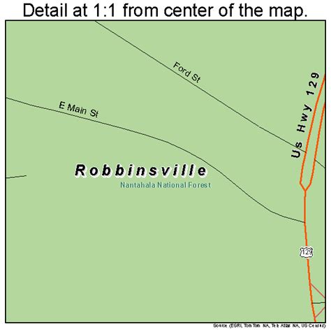 Robbinsville North Carolina Street Map 3757020