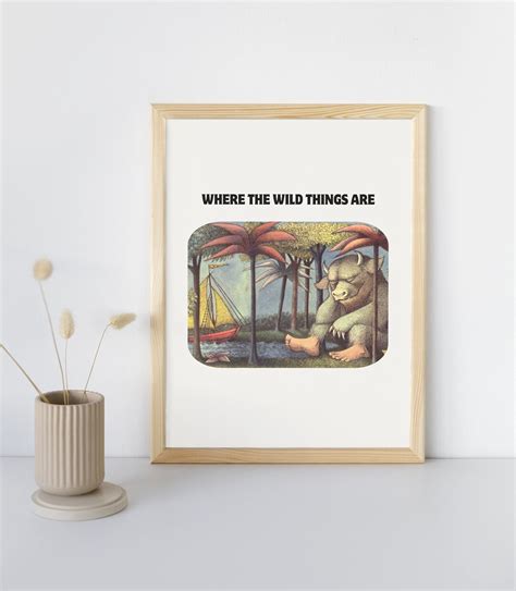 Where the Wild Things Are Print, Children's Book Illustration, Wall Art ...