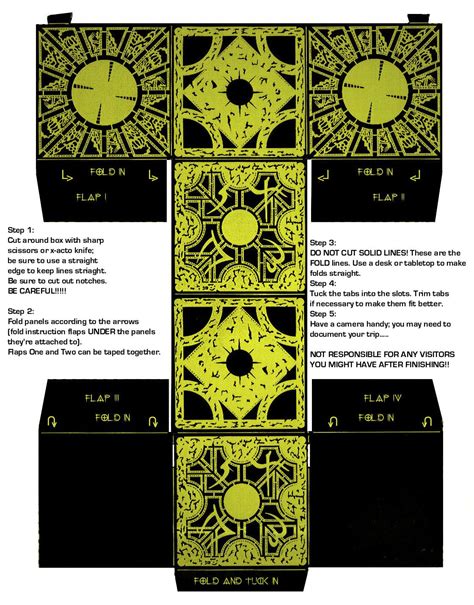 Set 3 Hellraiser Lament Configuration Puzzle Box Stencils Hellbound ...