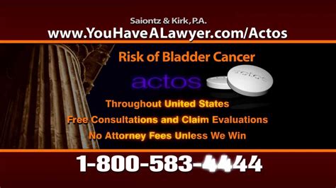 Actos Bladder Cancer Lawsuit Lawyers - YouTube