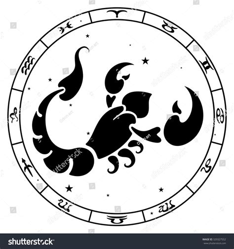 Zodiac Sign Scorpio Vector Illustration - 329327552 : Shutterstock