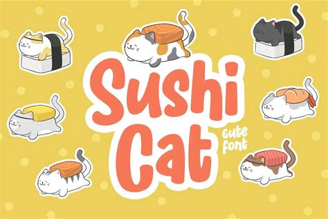 Sushi Cat Font - Dfonts