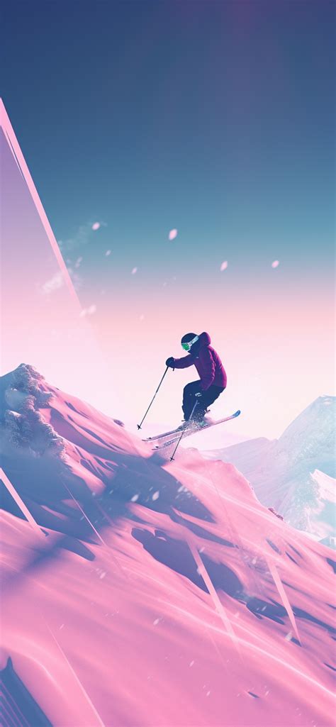 Skiing Down the Mountain Wallpaper - Skiing Wallpaper for iPhone