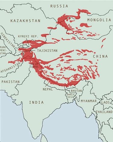 How We Work - Range Map | Snow Leopard ConservancySnow Leopard Conservancy