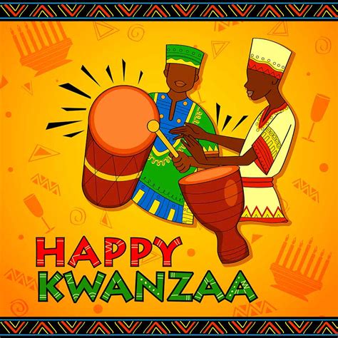 Happy kwanzaa drummers | Send a Charity Card : Birthday, Anniversary, Thank You, Farewell Cards ...