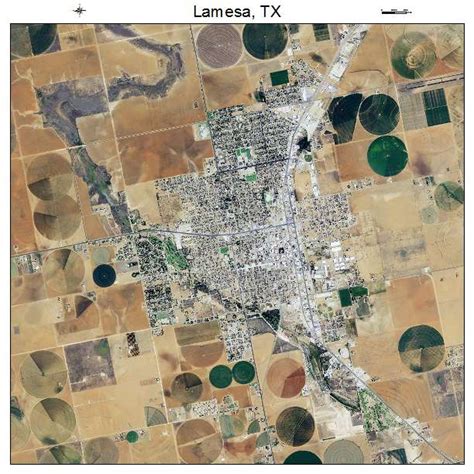 Aerial Photography Map of Lamesa, TX Texas