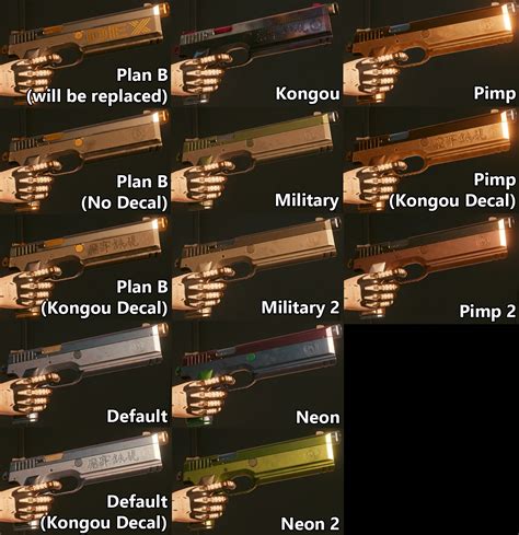 Iconic Weapon Texture Swap at Cyberpunk 2077 Nexus - Mods and community