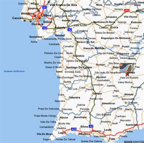 Mapa Do Algarve E Alentejo - Mapa De Portugal