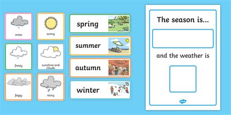 Weather Chart - Pictures of the Seasons and Weather for KS1