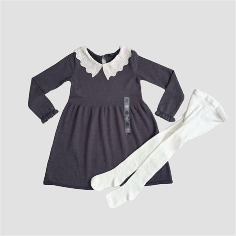 Kiabi French Brand Two Piece Knit Dress Set Size 36 Months