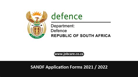 SANDF Application Forms 2021 / 2022 - Jobcare