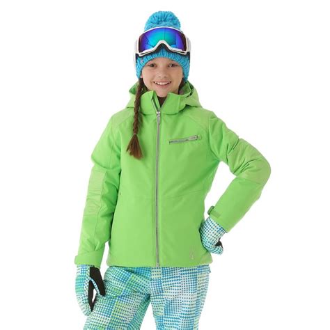 Spyder Girls Radiant Jacket Girls High, Spyder, Ski Jacket, Green Jacket, Radiant, Skiing ...