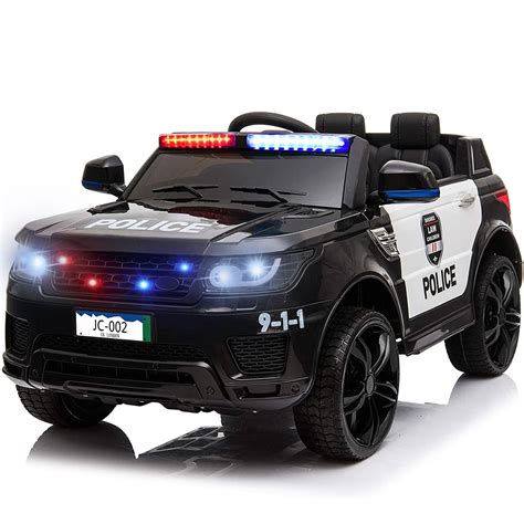 UHOMEPRO Kids 12 Volt Ride On Toys Police Car with Remote Control ...