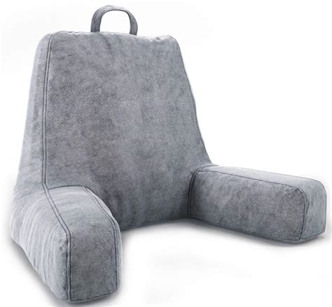 Buy Ziraki Large Reading Pillow & TV Relax Sitting Pillow - Back Rest with Arms - Shredded Foam ...