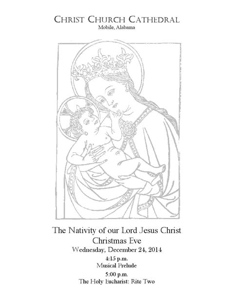 Christmas Eve Service Bulletin 2014 by Christ Church Cathedral Mobile ...