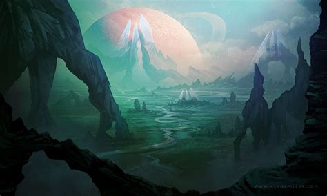 Alien Planet by AlynSpiller | Fantasy art landscapes, Fantasy landscape, Sci fi concept art