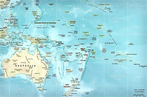 Printable Oceania Map Labeled - Goimages I