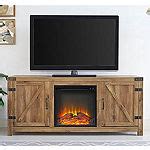 58" Barn Door Fireplace TV Stand-JCPenney