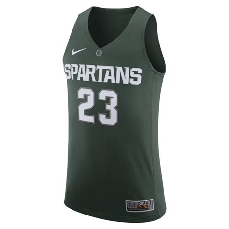 #23 Michigan State Spartans Nike Authentic Basketball Jersey - Green ...