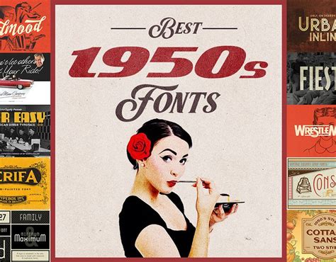 Best 1950s Fonts Collection on Behance | 1950s font, Typography fonts, 50s font