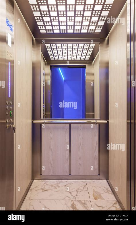 Details of a modern elevator, interior design Stock Photo - Alamy