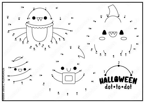 Halloween Dot to Dots - Worksheets, Lessons, and Printables - Worksheets Library