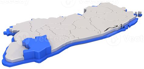 Map of El Salvador region of Sonsonate on blue 21456221 PNG