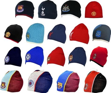 SELECTION OF OFFICIAL LICENSED FOOTBALL CLUB KNITTED HATS 11 TEAMS AVAILABLE *FREE POST*: Amazon ...